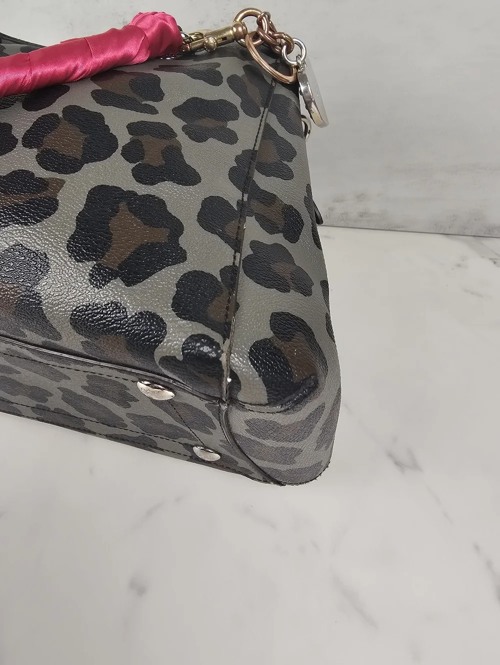 Coach Margo Satchel in Grey Ocelot
